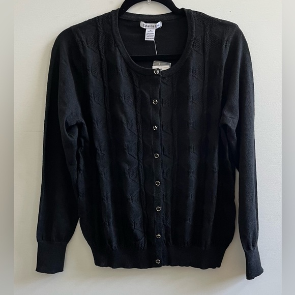 Samantha Erin Sweaters - 🖤Elegant Black Button-Up Cardigan 
Size:M